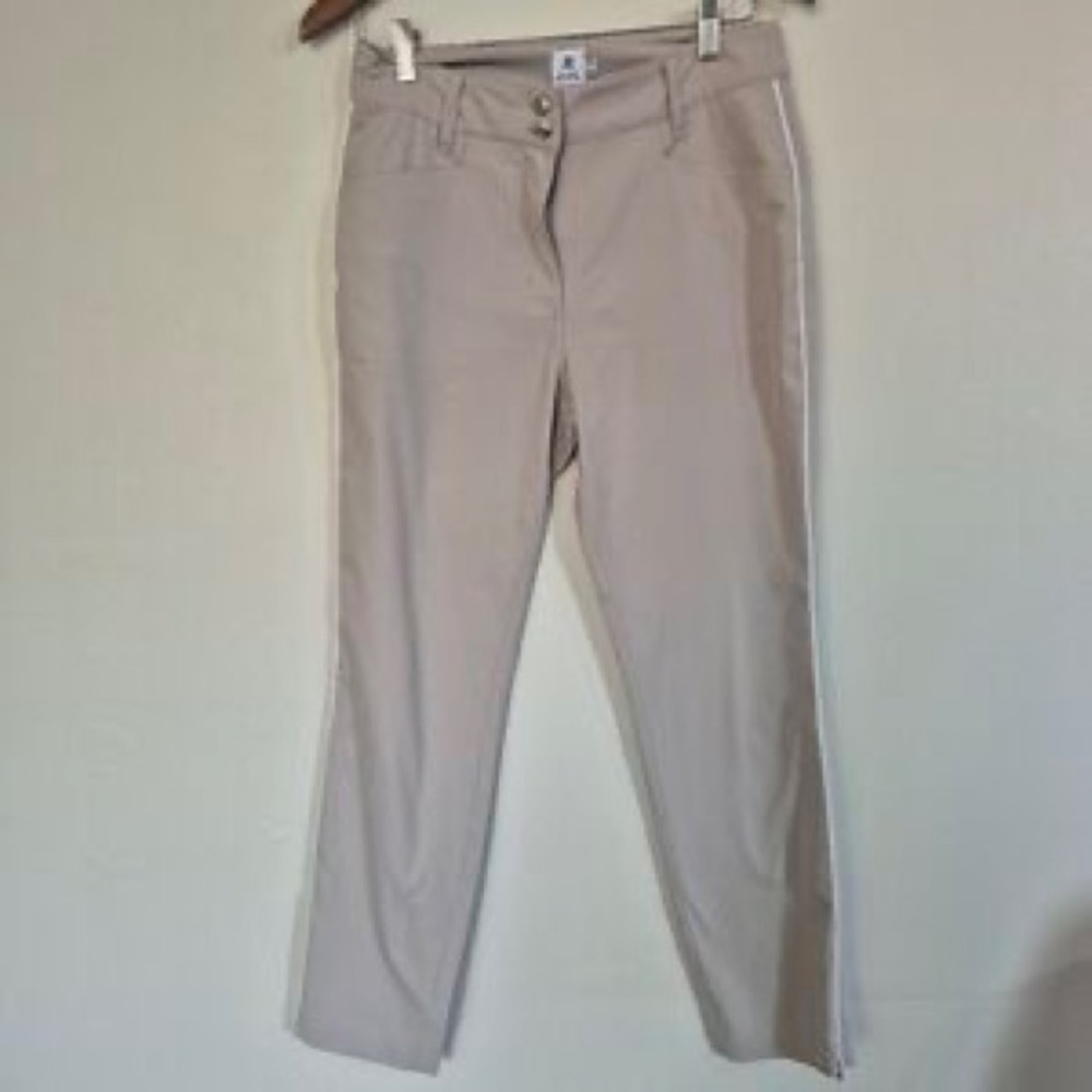 Lilly Pulitzer Beige Straight-Leg Pants - Picture 1 of 8